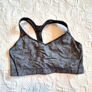 Victoria's Secret women's size Large gray & black sports bra VGUC